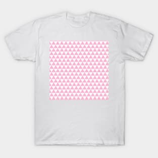 Pink Geometric Triangle Pattern Abstract Minimal Aesthetic T-Shirt